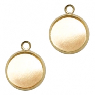Settings bedel metaal voor cabochon 12mm Goud