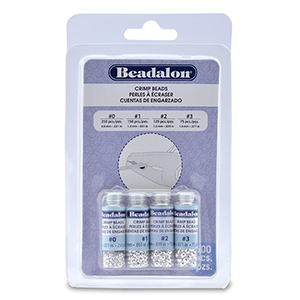 Beadalon knijpkraal pack (0.8mm, 1.3mm, 1.5mm, 1.8mm) Zilver