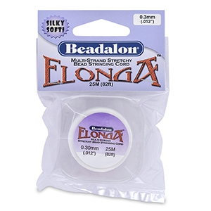 Beadalon Elonga 0.3mm elastisch rijgdraad White