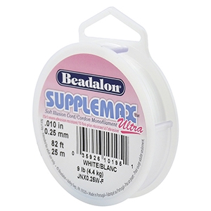 Beadalon rijgdraad Supplemax Ultra 0.25mm 25 meter White
