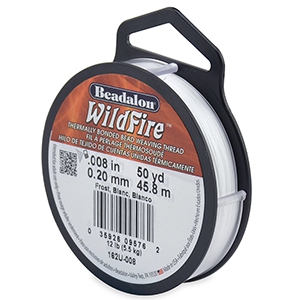 Beadalon Wildfire wire 0.20mm Frost white