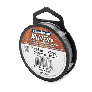 Beadalon Wildfire wire 0.15mm Grey