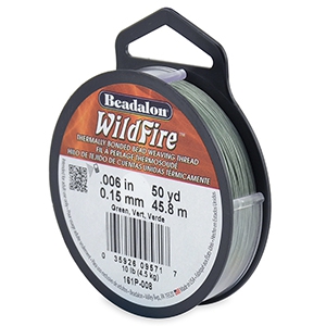 Beadalon Wildfire wire 0.15mm Green