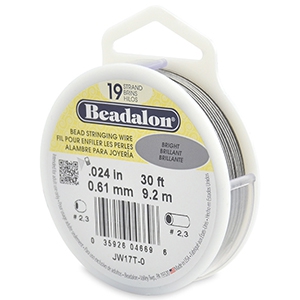 Beadalon Rijgdraad 19 draads 0.61mm Bright Stainless Steel