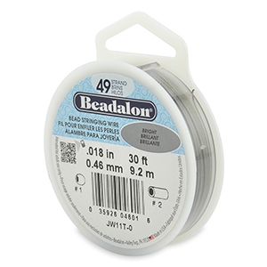 Beadalon Rijgdraad 49 draads 0.46mm Bright Stainless Steel