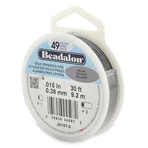 Beadalon Rijgdraad 49 draads 0.38mm Bright Stainless Steel