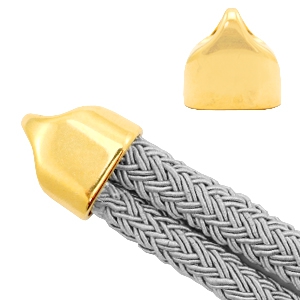 Eindkapjes DQ metaal (&Oslash;20x10mm) Goud (nikkelvrij)