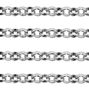 Roestvrij stalen (RVS) Stainless steel onderdelen jasseron 3mm Antiek zilver