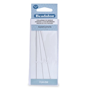 Beadalon flexibele rijgnaalden 12.7cm assorti Zilver