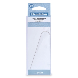 Beadalon rijgnaald curved 11.4cm Zilver