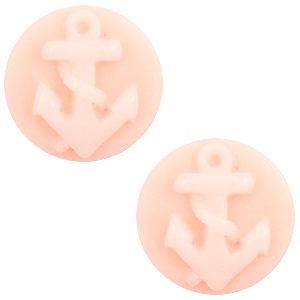Cabochon basic camee 20mm anker Light pink-off white