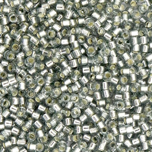 Miyuki kralen delica's 11/0 Silverlined light gray DB-48