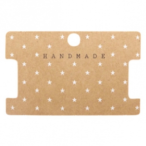 Sieraden kaartjes "Handmade" Brown
