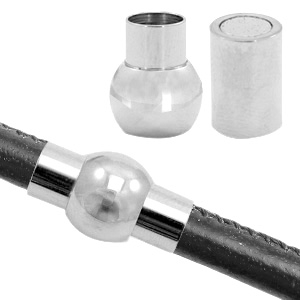 Roestvrij stalen (RVS) Stainless steel onderdelen magneetslot &Oslash;6mm Antiek zilver