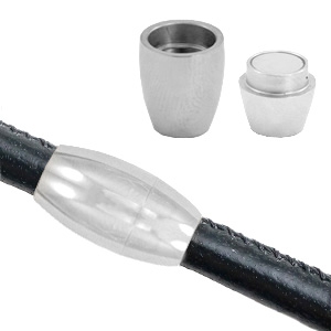 Roestvrij stalen (RVS) Stainless steel onderdelen magneetslot &Oslash;6mm Antiek zilver