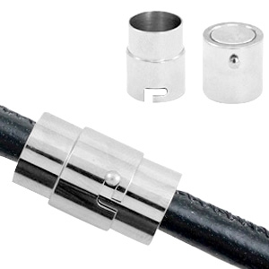 Roestvrij stalen (RVS) Stainless steel onderdelen magneetslot &Oslash;8mm Antiek zilver