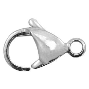 Roestvrij stalen (RVS) Stainless steel onderdelen karabijnslot 15mm Antiek zilver