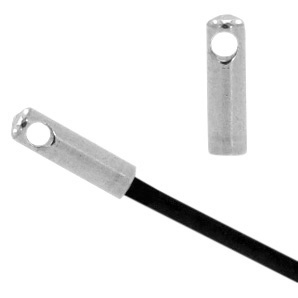 Roestvrij stalen (RVS) Stainless steel onderdelen eindkap &Oslash;1.2mm Antiek zilver
