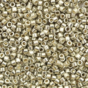 Miyuki kralen delica's 11/0 Duracoat galvanized dark light pewter silver DB-1851