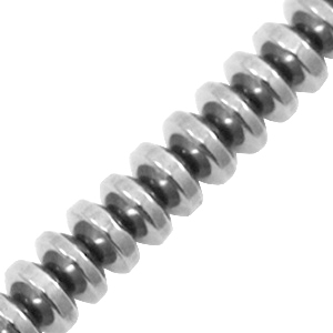 Hematite kralen disc Silver grey