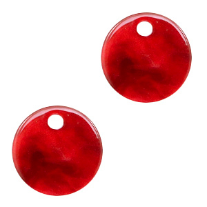 Resin hangers rond 12mm Cherry red