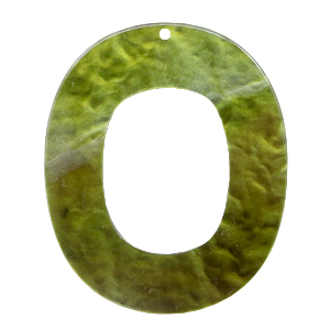 Resin hangers ovaal 48x40mm Olive green