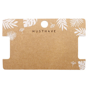 Sieraden kaartjes 'musthave' Leaves Brown