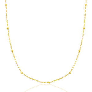 Roestvrij stalen (RVS) Stainless steel kettingen ball Mix & Match Goud