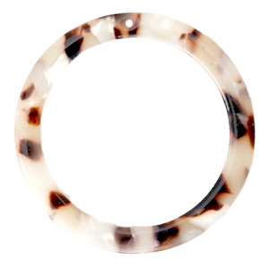 Resin hangers rond 35mm Mixed beige brown