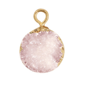 Natuursteen hangers 10mm Icy pink-gold
