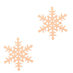 Hangers bohemian sneeuwvlokje Rosegold