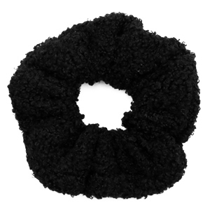 Scrunchies haarelastiek teddy Black