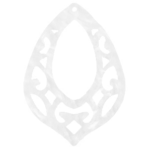 Resin hangers barok druppel Bright white