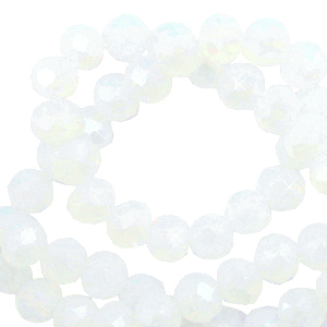 Top Facet kralen 4x3 mm disc Brilliant crystal-pearl shine coating