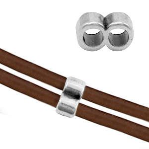 Onderdelen DQ metaal "8" Antiek zilver (nikkelvrij)