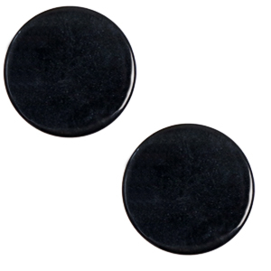 20 mm platte Cabochon Polaris Elements Lively Jet black