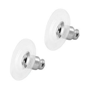 Roestvrij stalen (RVS) Stainless steel oorbellen stoppers Zilver