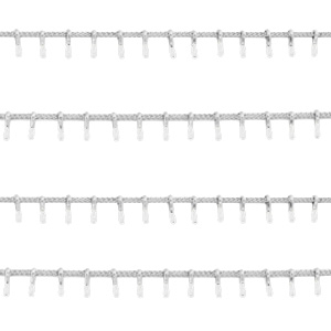 Roestvrij stalen (RVS) Stainless steel onderdelen jasseron spike Zilver-wit