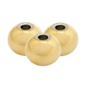 Roestvrij stalen (RVS) Stainless steel kralen 6mm Goud