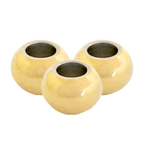 Roestvrij stalen (RVS) Stainless steel kralen 4mm Goud