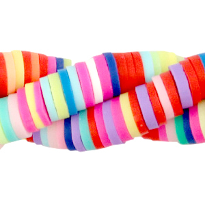 Katsuki kralen 6mm Rainbow fuchsia mix