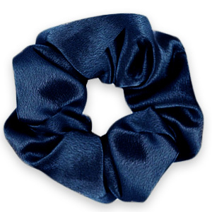 Scrunchies haarelastiek silky Deep blue