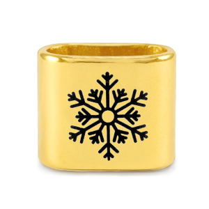 Schuivers DQ metaal sneeuwvlok Mix & Match Goud (nikkelvrij)