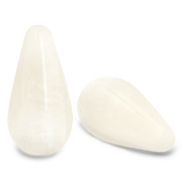 Polaris Elements kralen druppel vorm Mosso shiny Almond oil white