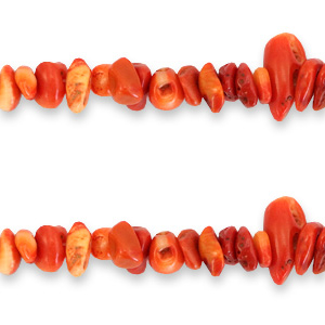 Chips stone kralen Port red