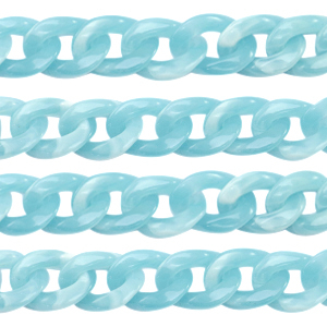 Acrylic chain 19mm Light blue