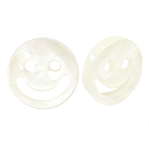 Schelp kralen smiley White (natuurlijke kleur)