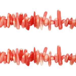 Ocean bamboo kralen Coral bleached red