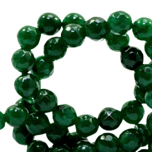 6 mm natuursteen kralen Jade facet geslepen Agata green