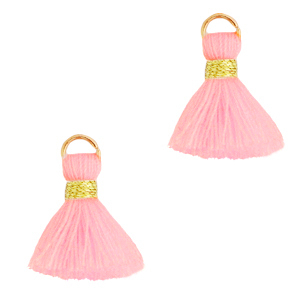 Kwastjes 1.5cm Gold-pink